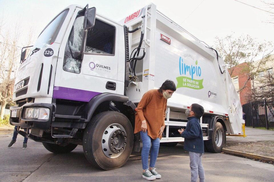 Quilmes limpio, 10 nuevos camiones para sistema de recolección de residuos municipal, Mayra Mendoza