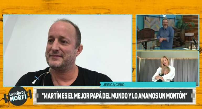 Martín Insaurraldi y Jésica Cirio en La Peña de Morfi, coronavirus, Foto Telefe