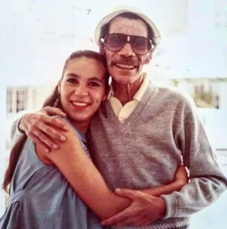 Ramón Valdés y su hija