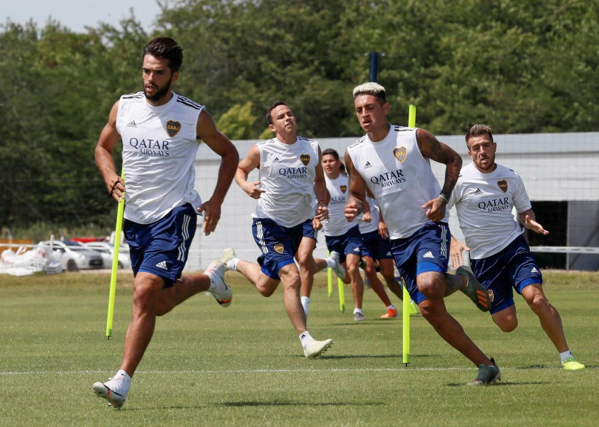 Entrenamiento de Boca Juniors, AFA elevó a la Liga Profesional (LPF) su protocolo sanitario contra la pandemia de coronavirus, NA	