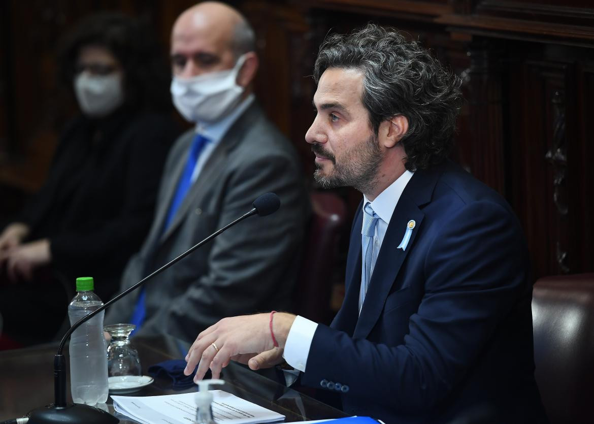 Santiafo Cafiero en el Senado, AGENCIA NA