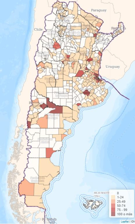 Gráficos sobre coronavirus en Argentina al 28 de junio de 2020