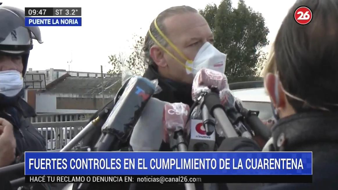 Berni en controles por cuarentena, Canal 26