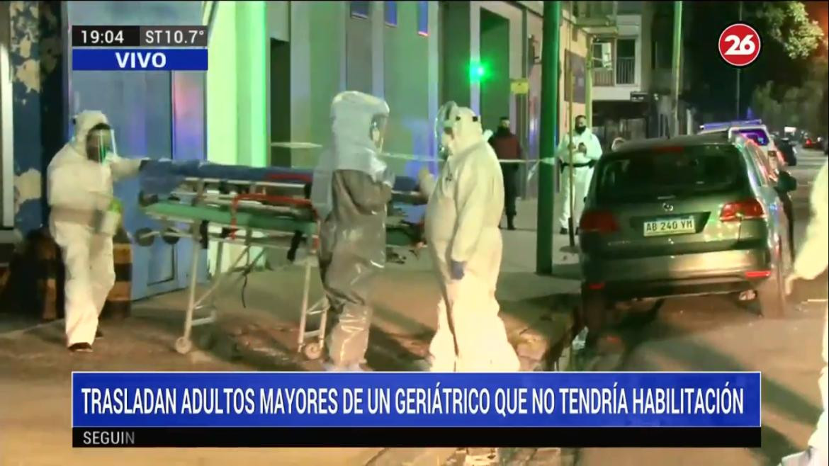 Coronavirus en Argentina, control en geriátricos, traslado de adultos mayores a otro hogar, SAME, CANAL 26