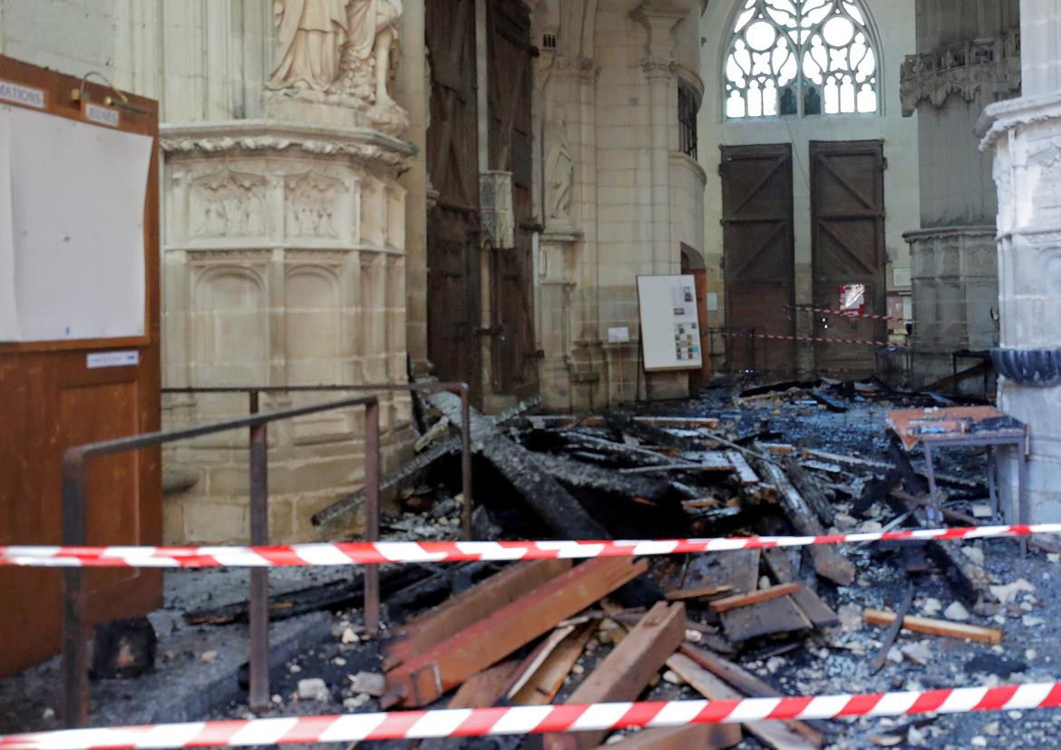 Incendio en Catedral gótica de Nantes, Francia, REUTERS