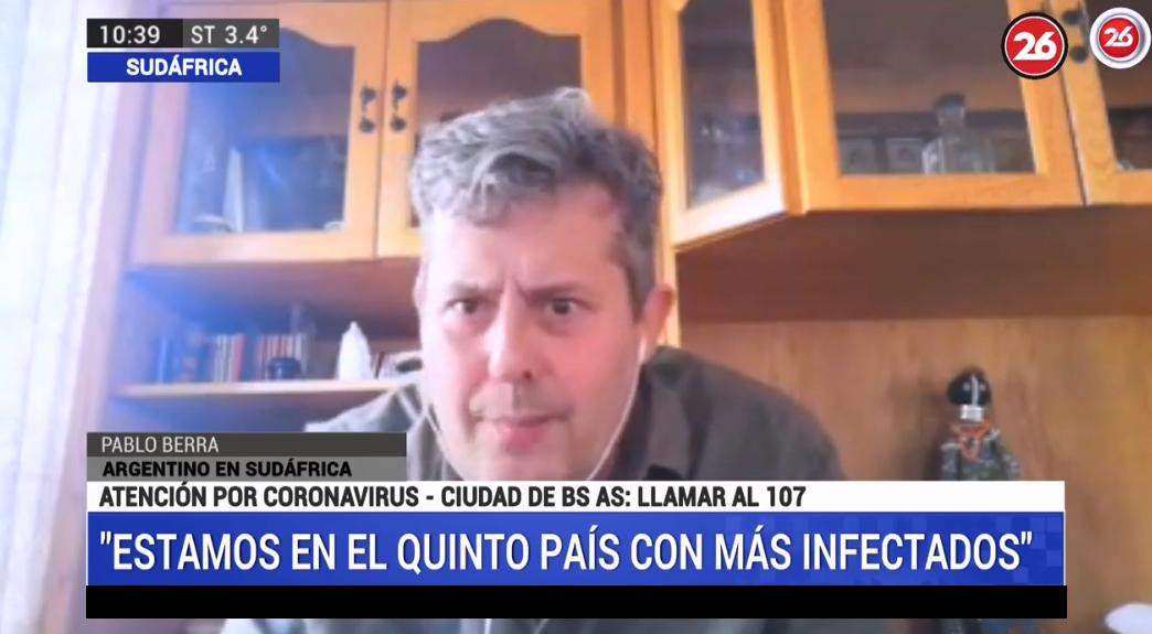 Argentino que recibió la vacuna de Oxford, entrevista por Canal 26