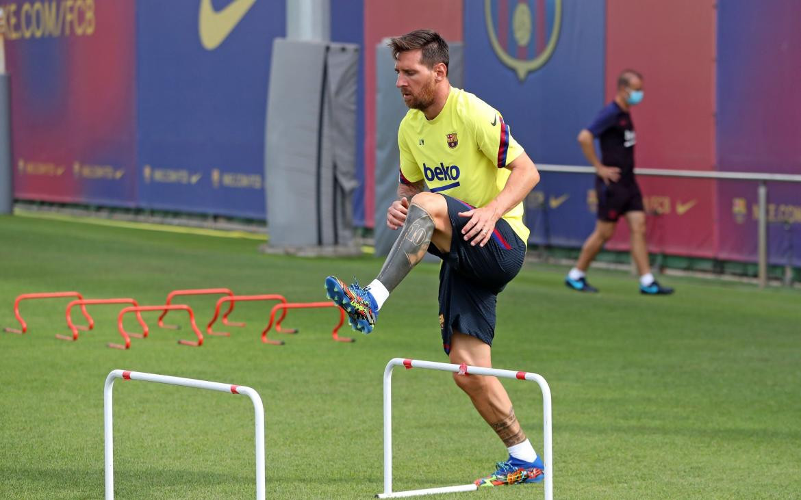 Lionel Messi, entrenamientos del Barcelona, fútbol, REUTERS