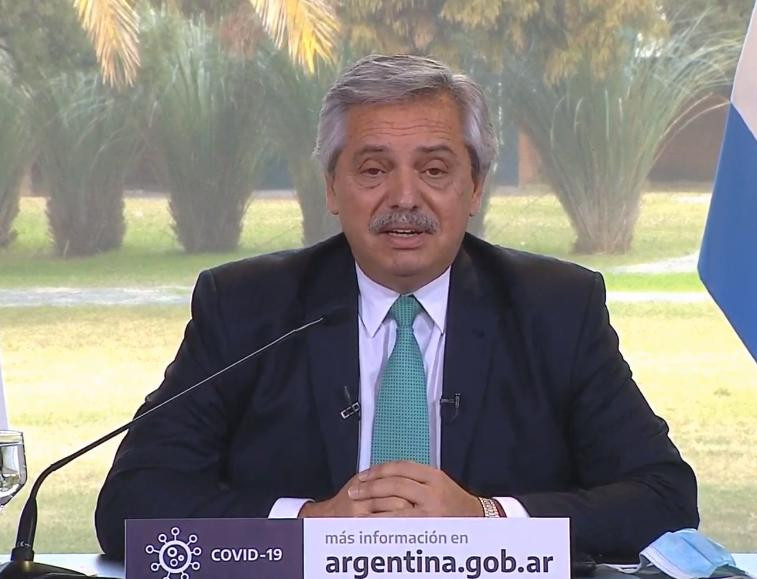 Alberto Fernández, anuncio de extensión de cuarentena