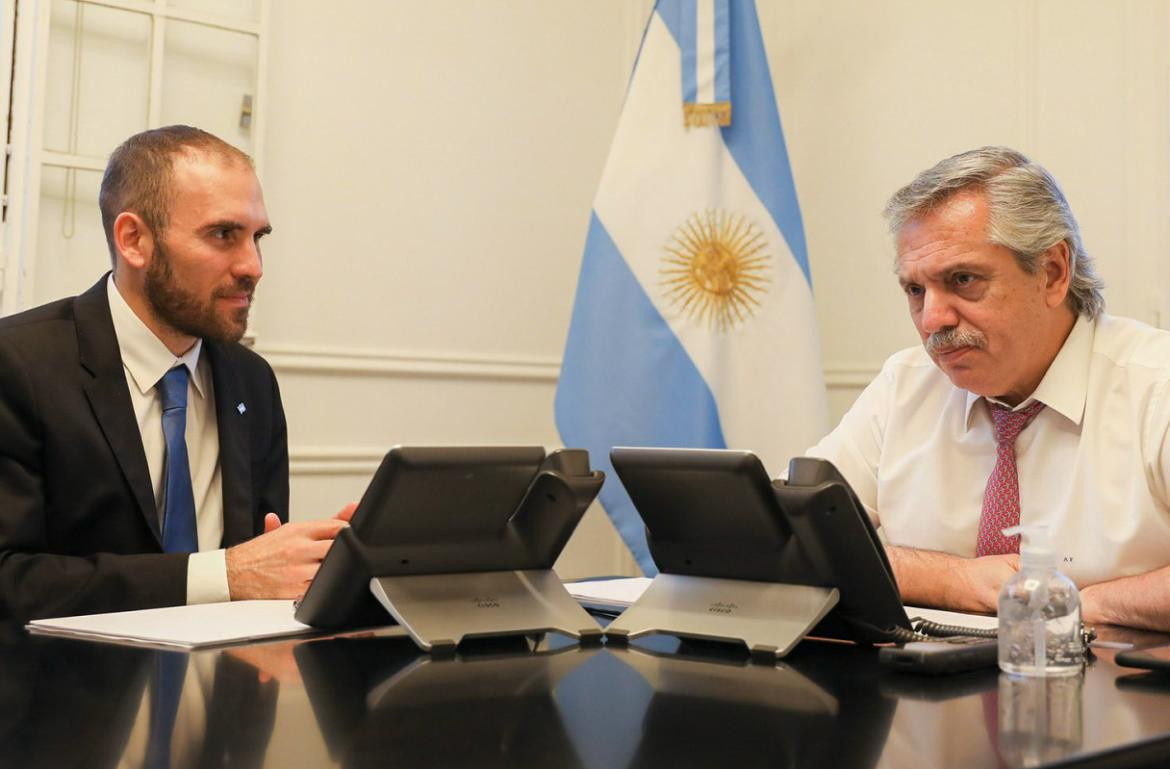 Martín Guzmán y Alberto Fernández. NA.