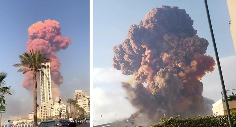 Explosión gigantesca en El Líbano, Beirut, REUTERS