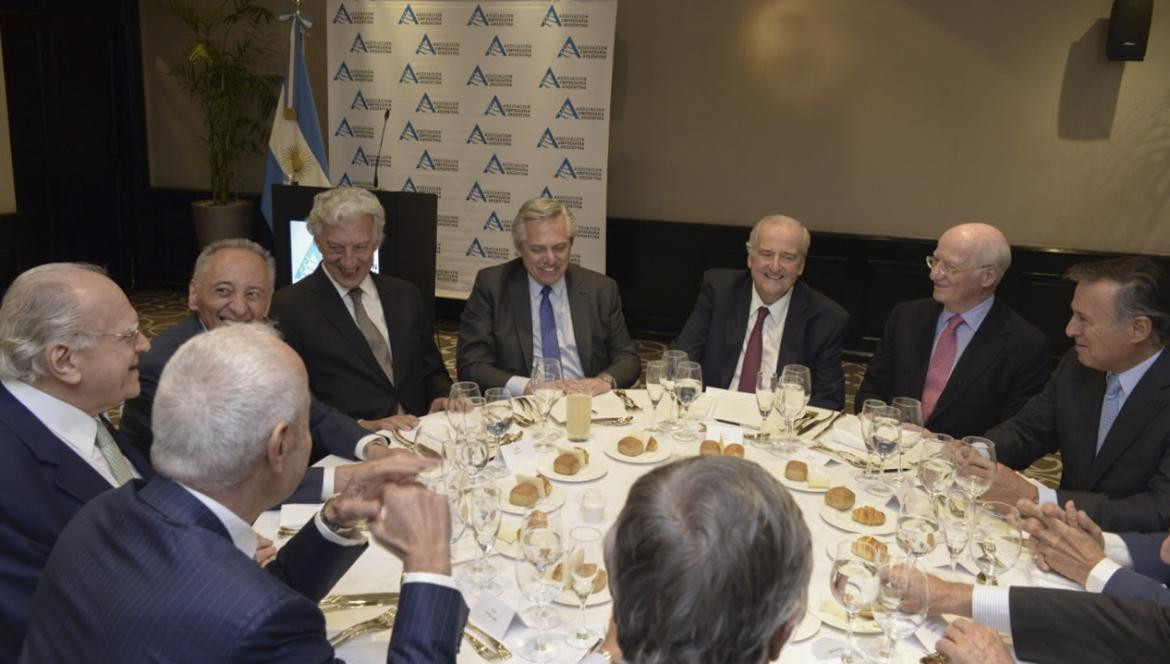 Alberto Fernández junto a Asociación Empresaria Argentina (AEA) en 2019