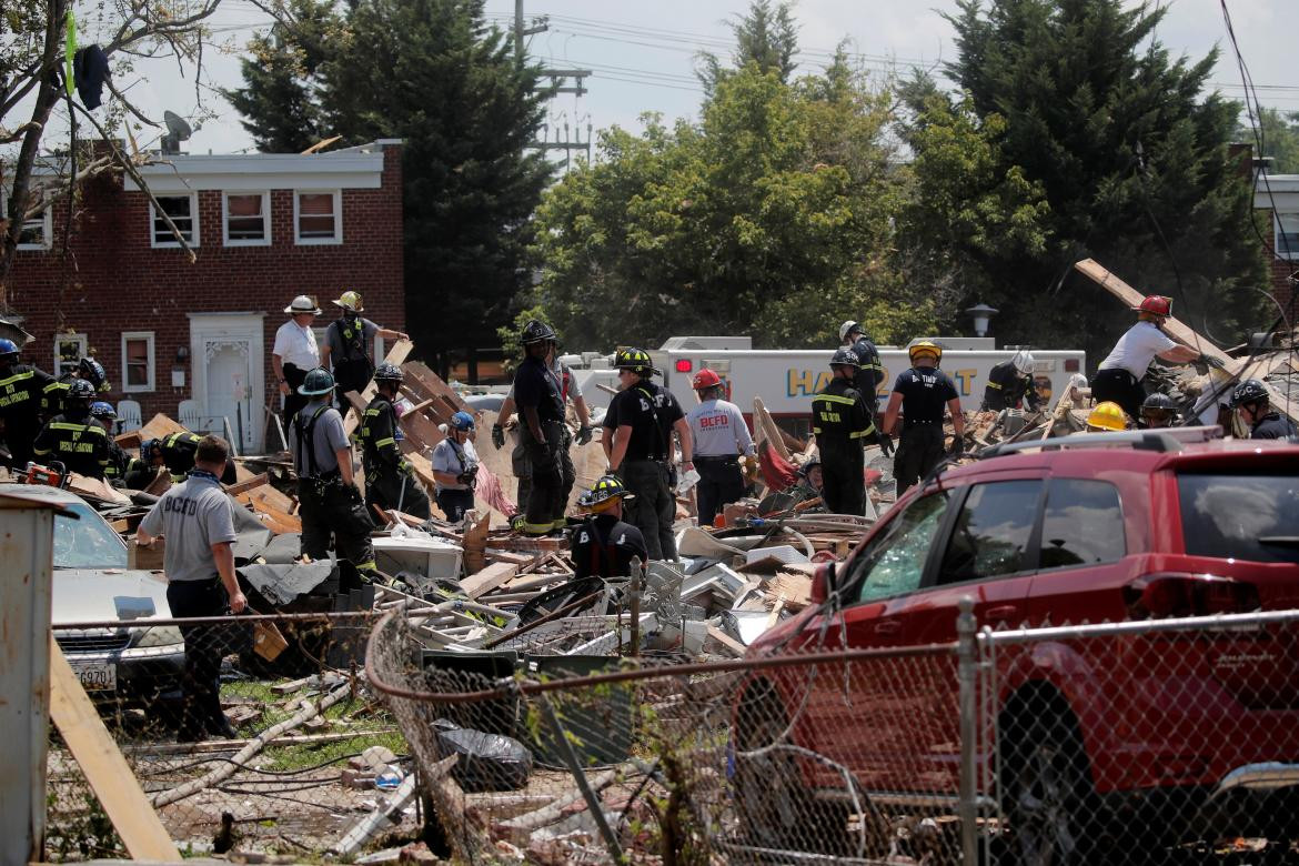 Explosión en vecindario de Baltimore, Estados Unidos, REUTERS