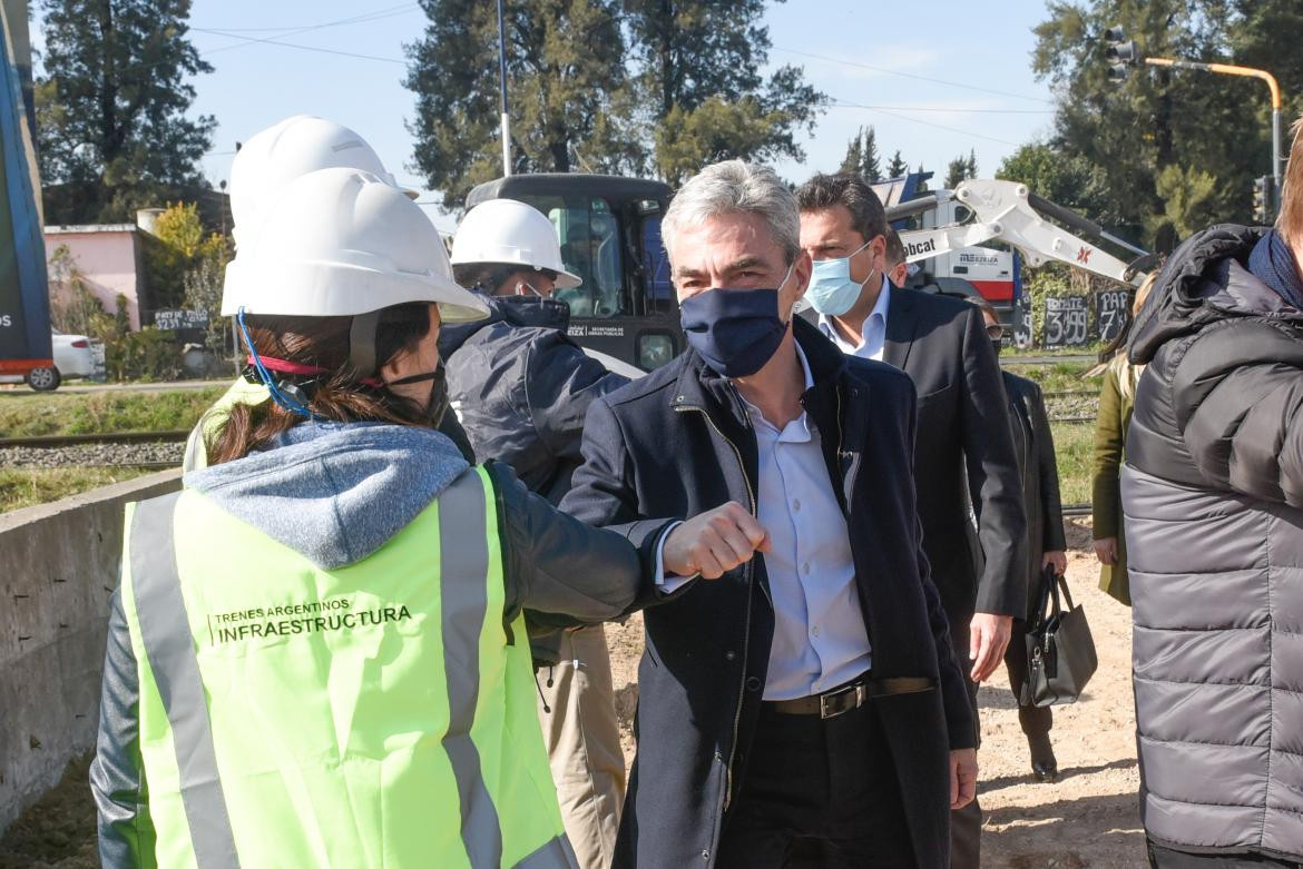 Ministro Meoni y Sergio Massa, obras en Ezeiza