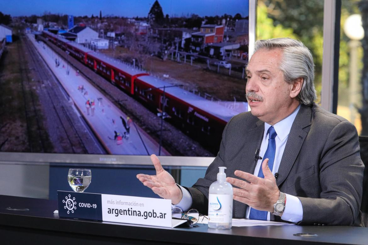 Alberto Fernández desde Olivos, presidente, NA