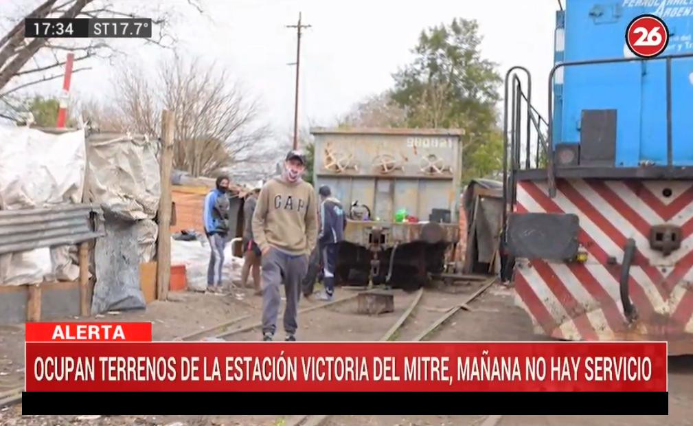 Paro en el Mitre por hechos de inseguridad y toma de tierras