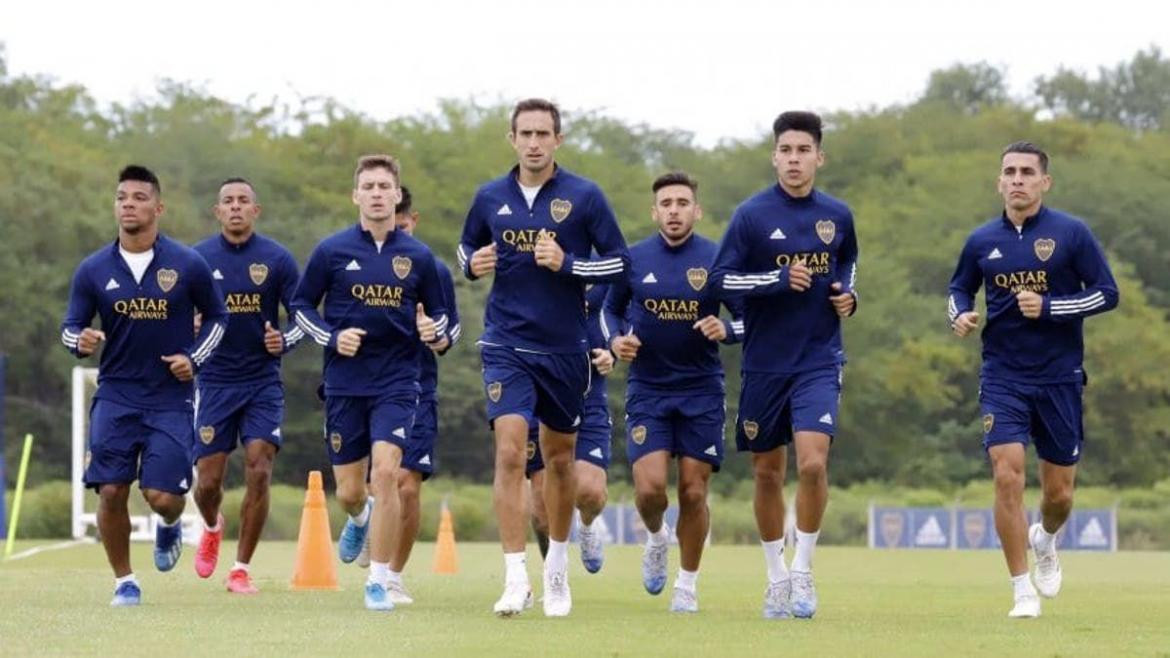 Entrenamiento del plantel de Boca