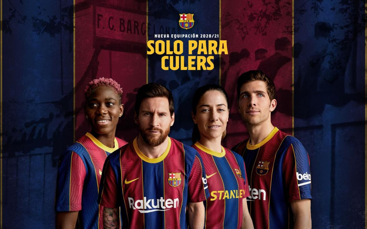 Messi con nueva camiseta del Barcelona