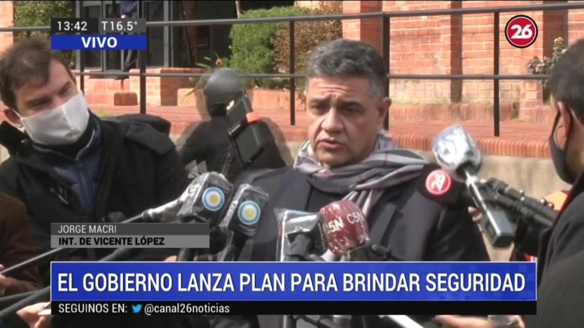 Plan contra la inseguridad, Jorge Macri, Canal 26