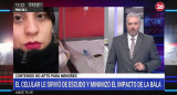 Policía Federal baleada y salvada por su celular