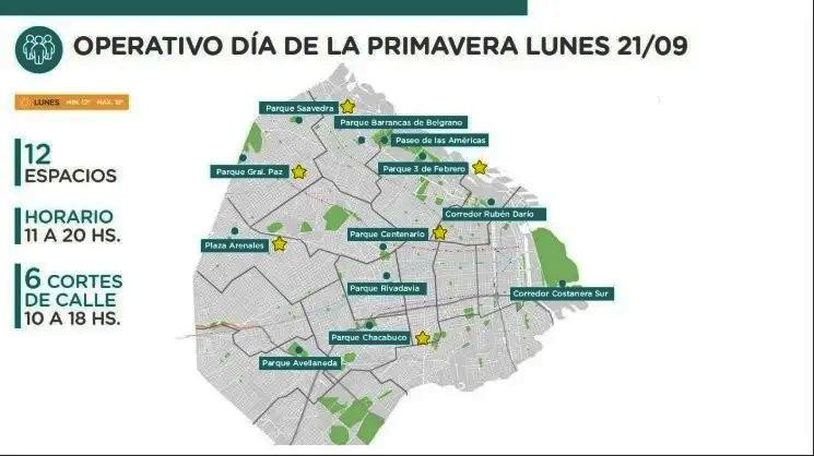 Día de la Primavera, Coronavirus en Argentina, controles en Ciudad de Buenos Aires