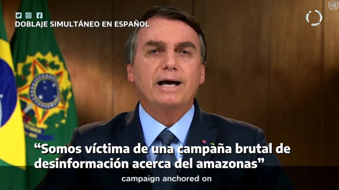 Bolsonaro habló sobre Amazonia en la ONU