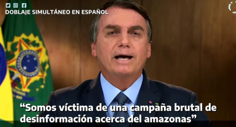 Bolsonaro habló sobre Amazonia en la ONU