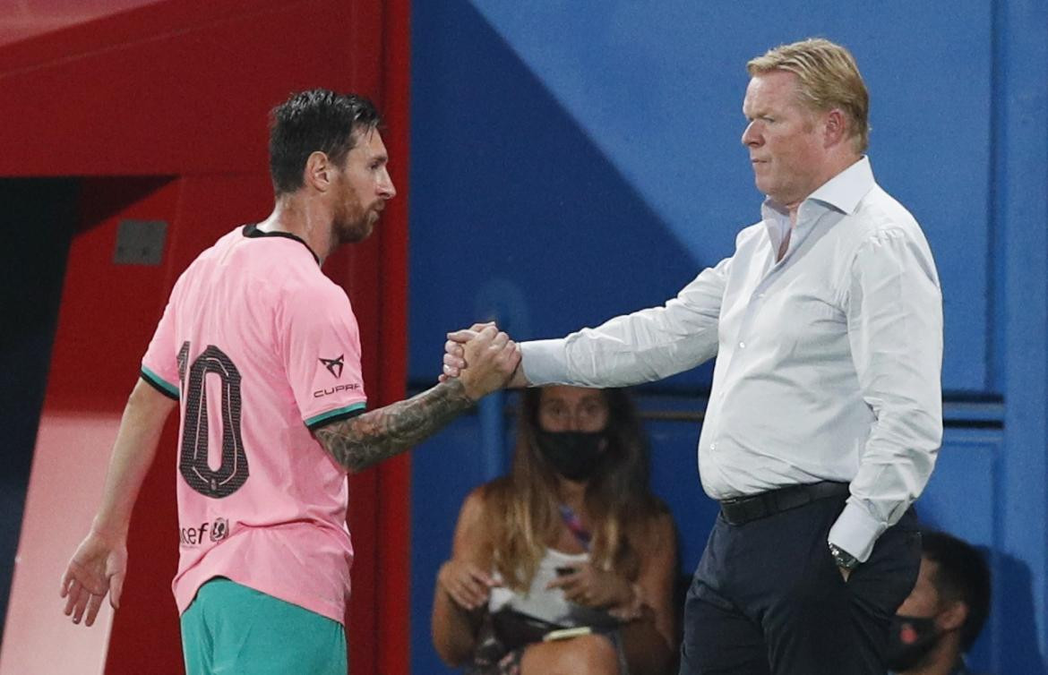 Messi y Koeman, Barcelona, Reuters