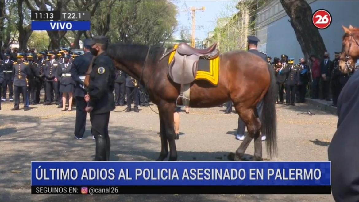 Despedida del policía asesinado Juan Pablo Roldán