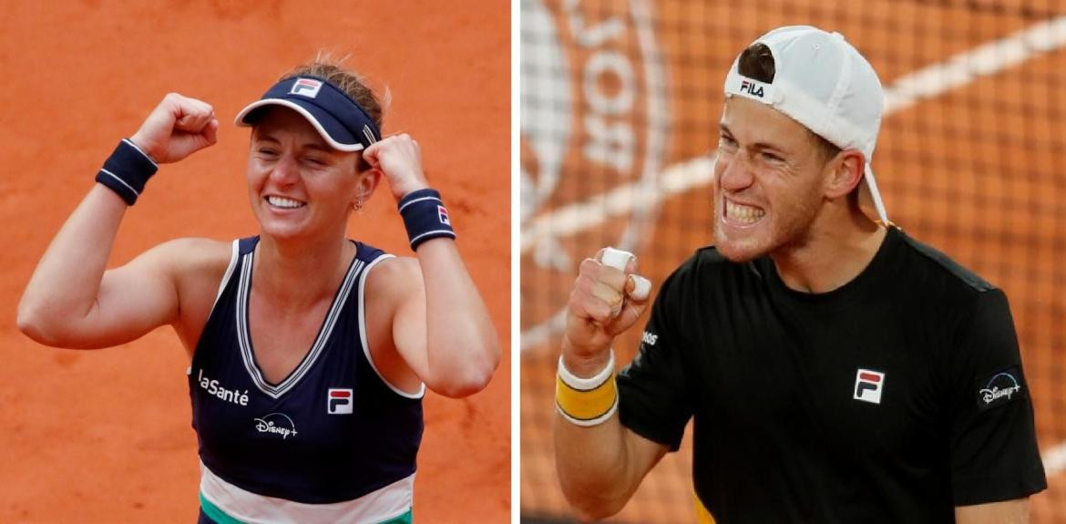 Nadia Podoroska y Diego Schwartzman, tenis, Roland Garros, REUTERS