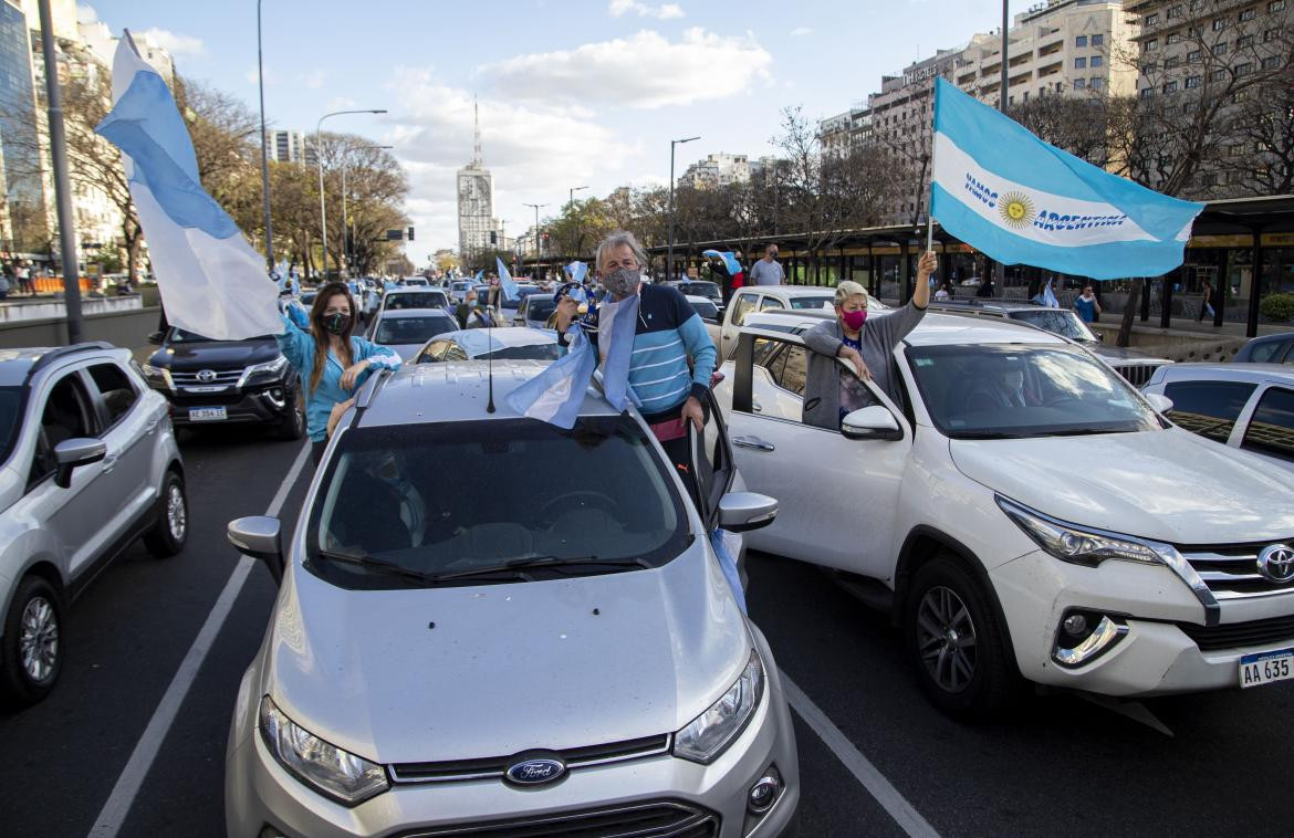 Marcha contra el Gobierno de Alberto Fernández en el Obelisco, NA