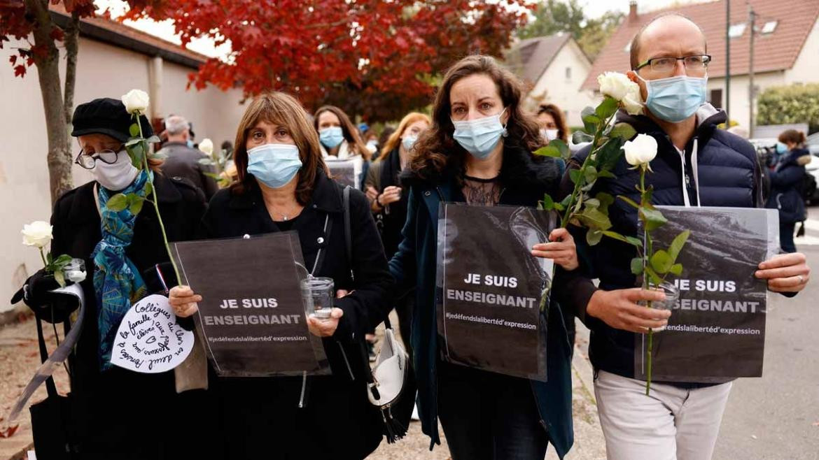 Protesta de profesores en Francia