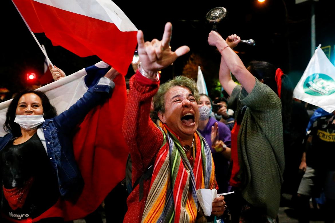 Chile, Plebiscito, festejos en las calles, domingo 25 de octubre de 2020, REUTERS