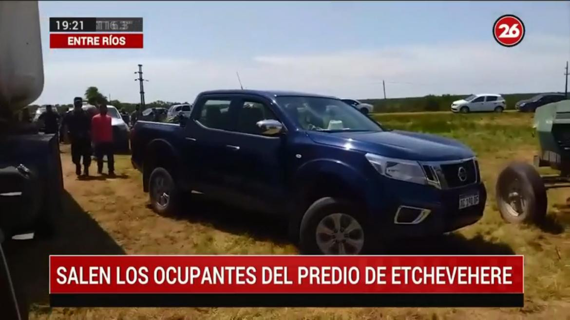 Desalojo en Entre Ríos, toma de tierras, conflicto de los Etchevehere, CANAL 26