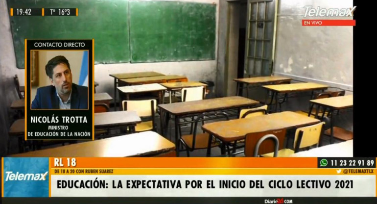 Nicolás Trotta, educación, exclusiva Radio Latina