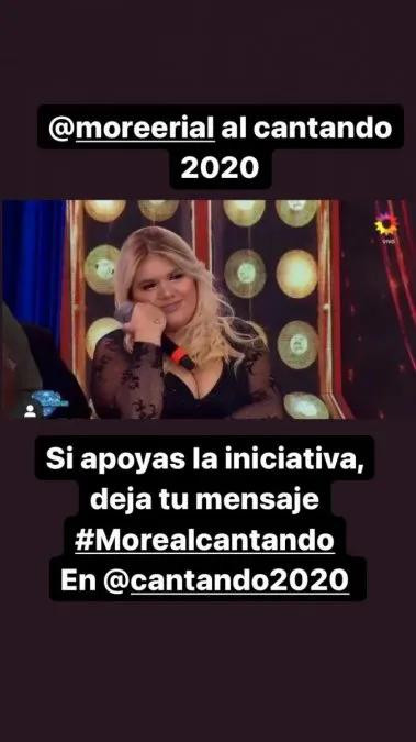 Morena Rial en Cantando 2020
