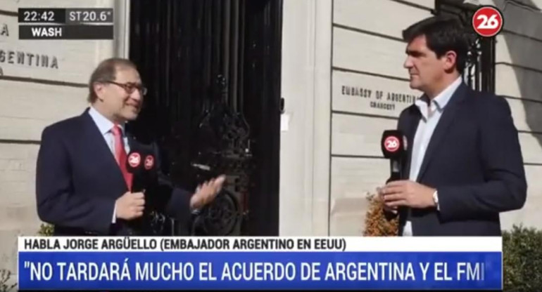 Entrevista con el embajador argentino en EE.UU.