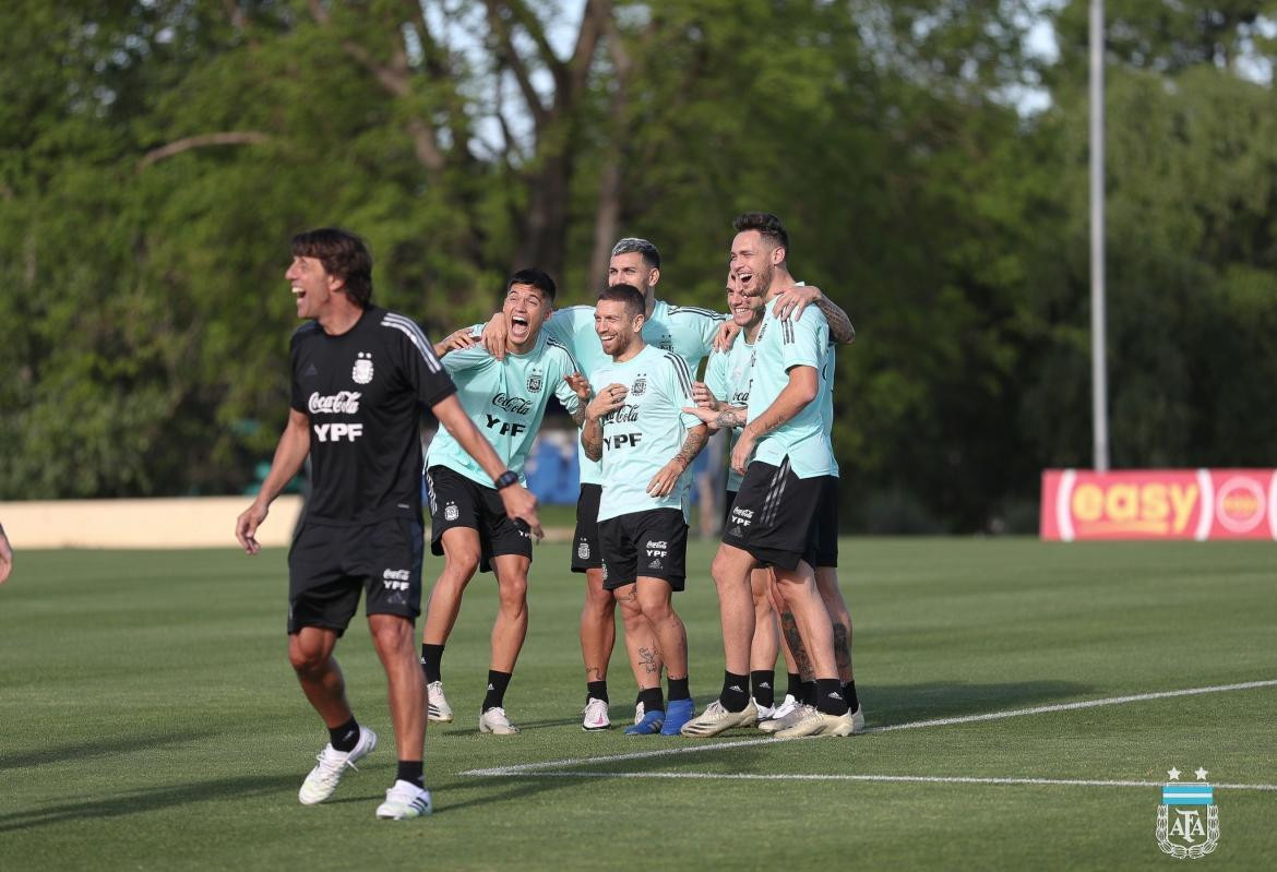 Entrenamiento selección argentina. AFA