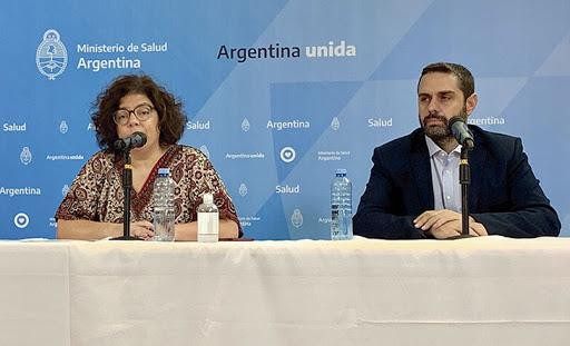 Carla Vizzoti e infectólogo Javier Farina, ministerio de salud