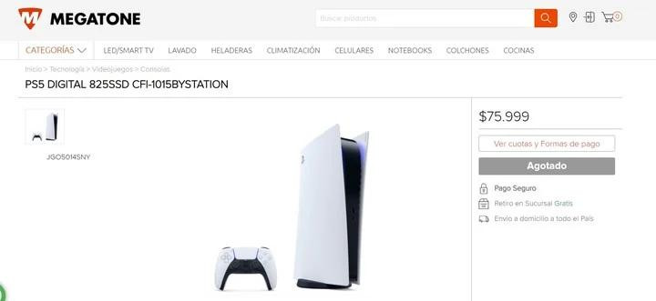 Venta de PlayStation 5, foto captura