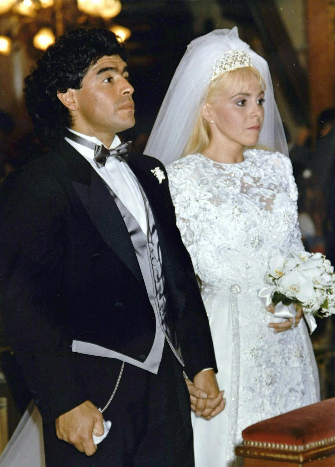 Maradona y Claudia Villafañe casamiento, Reuters