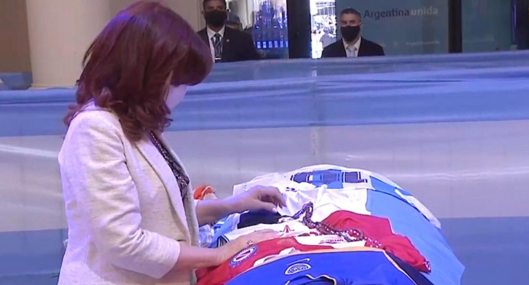 Cristina Kirchner, velatorio de Diego Maradona