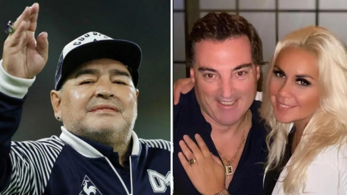 Diego Maradona, Verónica Ojeda y Mario Baudry	