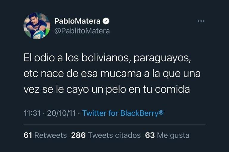Tuit Pablo Matera 2