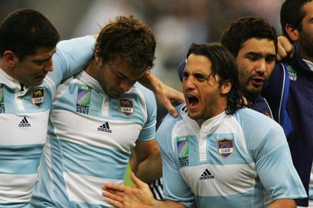 Agustín Pichot con la camiseta de Los Pumas