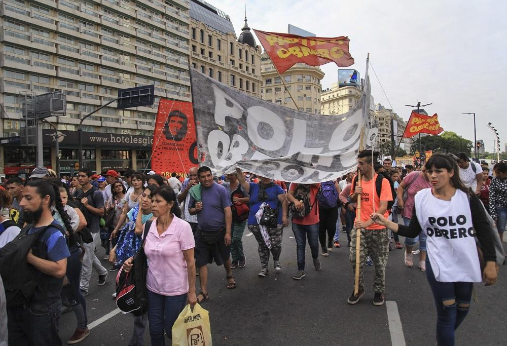 Manifestación, agrupaciones de izquierda, Centro de Buenos Aires, NA