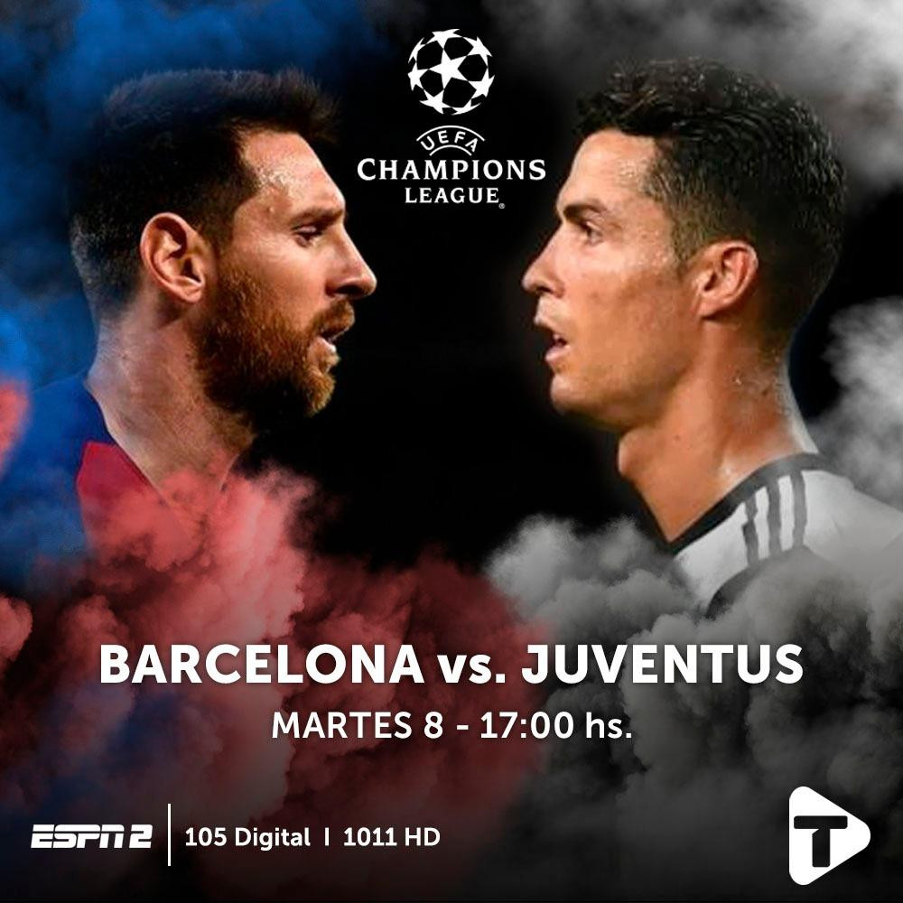 Telecentro 4K, Champions League, Barcelona vs Juventus. Martes 8 de diciembre