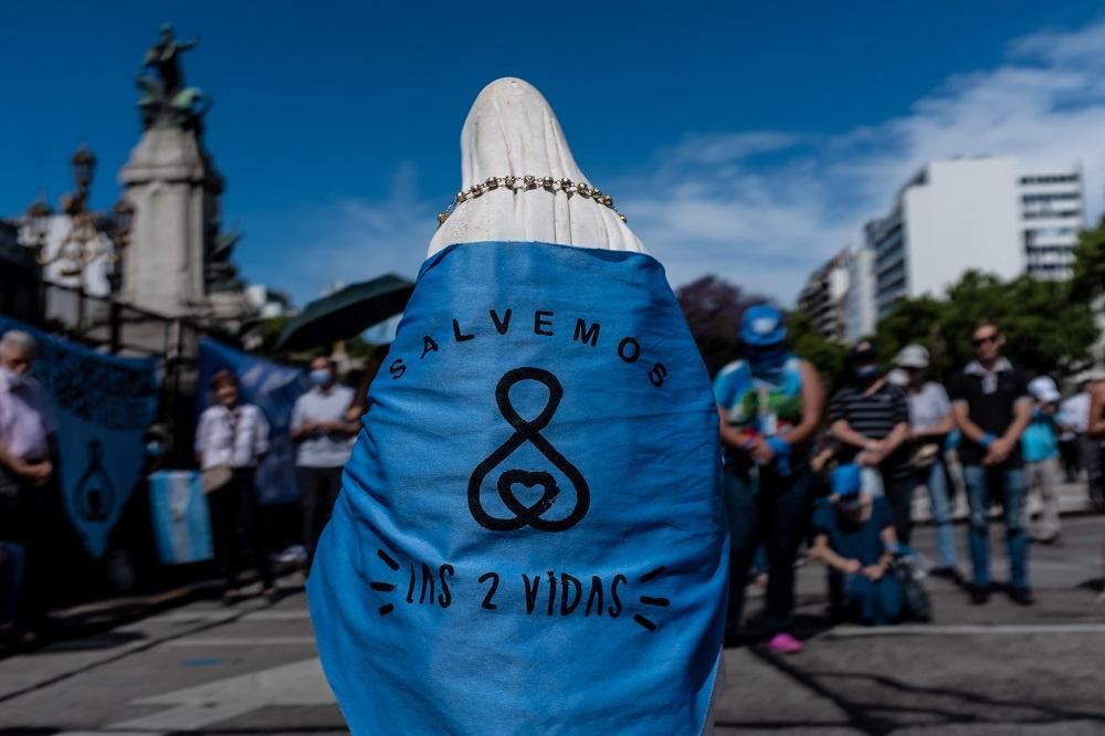 Manifestación por debate del aborto en Argentina, foto Reuters