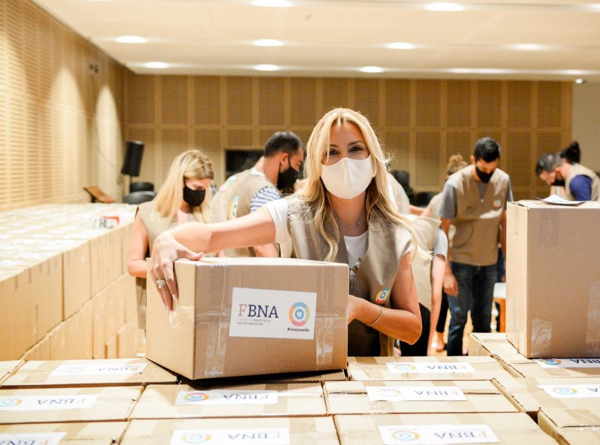 Fabiola Yáñez a través de donaciones consiguió enviar cajas navidenas a 551 hogares convivenciales del país, Prensa Presidencia