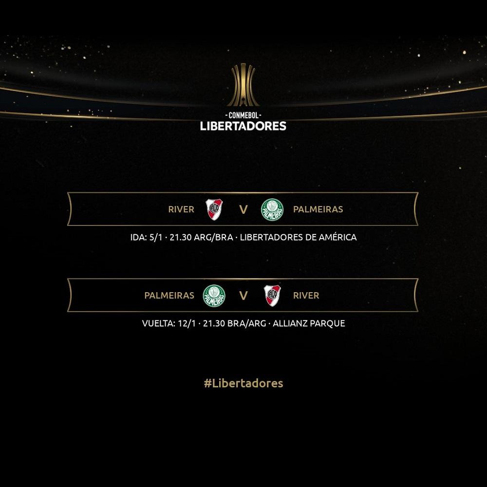 Horarios semifinales Copa Libertadores, River-Palmeiras