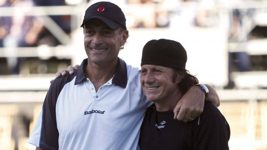 José Luis Clerc y Guillermo Vilas, tenis